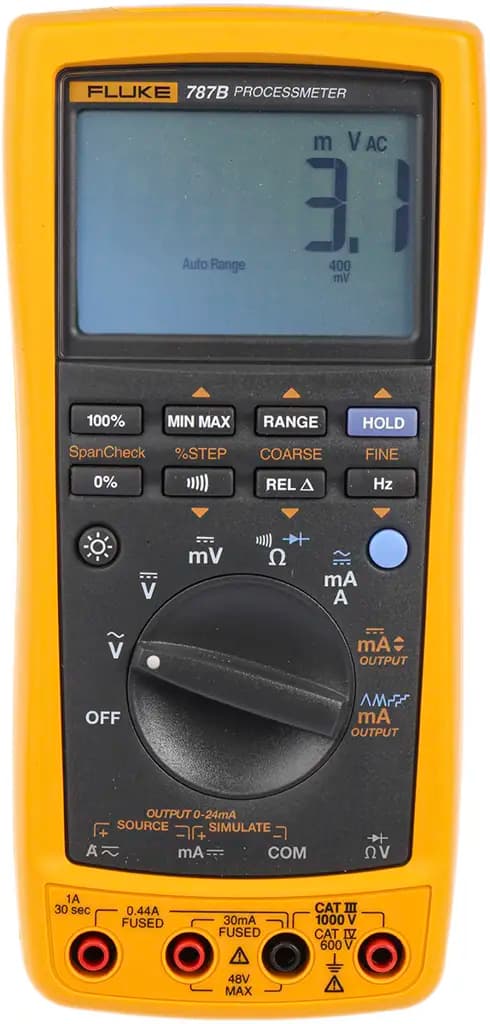 FLUKE 787B Fluke 787B 787B Ручной цифровой мультиметр True RMS, 1 А, 1 А, 1000 В