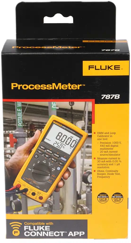 FLUKE 787B Fluke 787B 787B Ручной цифровой мультиметр True RMS, 1 А, 1 А, 1000 В