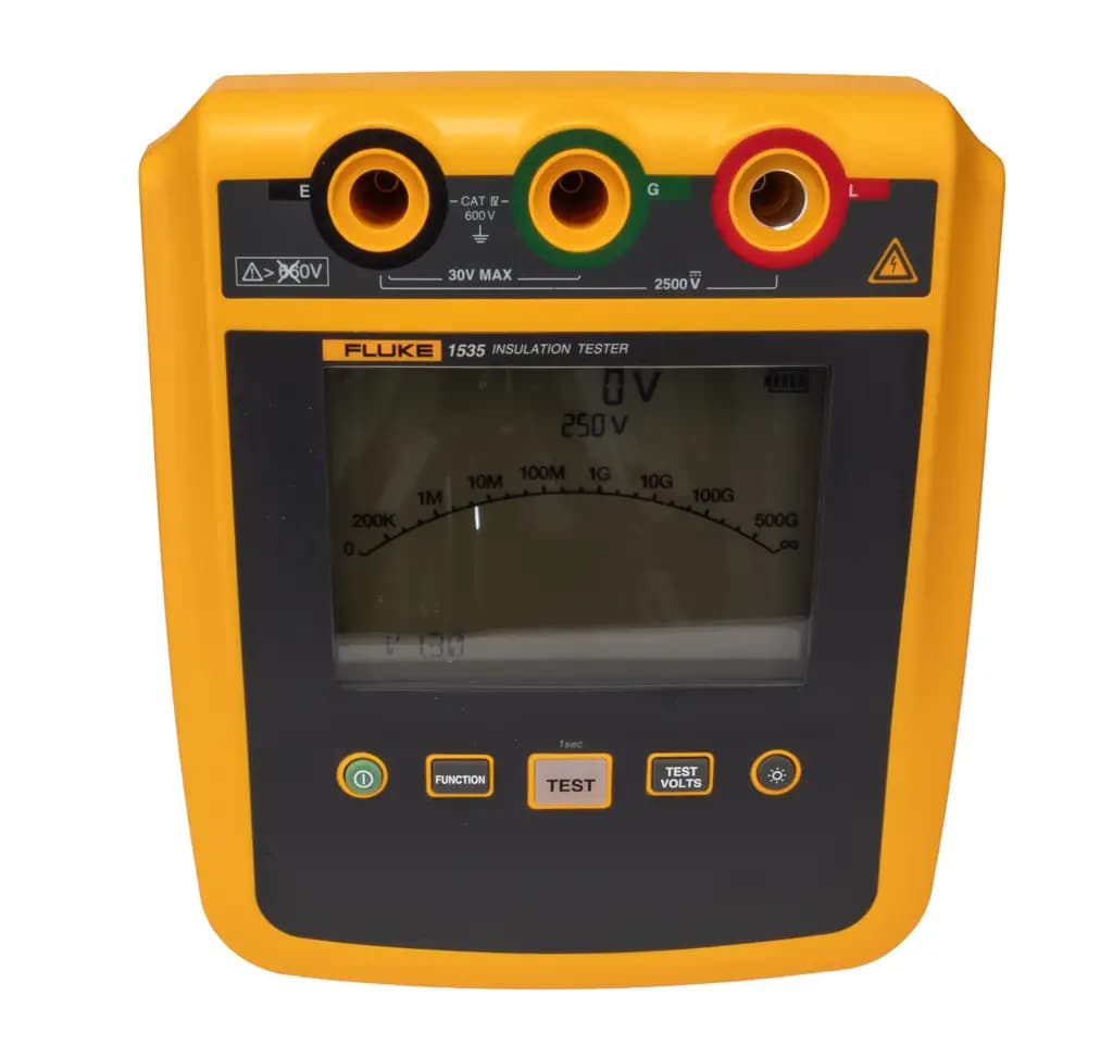 FLUKE 1535 Fluke 1535 Тестер изоляции, 250 В мин., 2500 В макс., 500 ГОм CAT IV