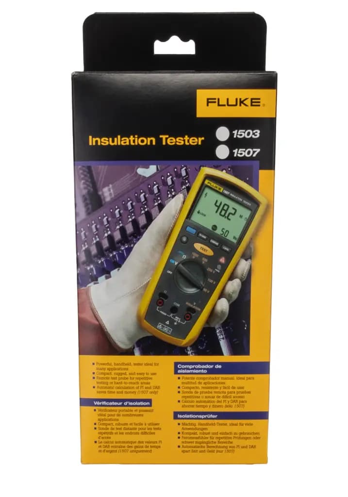 FLUKE 1503 Fluke 1503 Тестер изоляции, 500 В мин., 1000 В макс., 2000 мОм CAT IV, CAT III