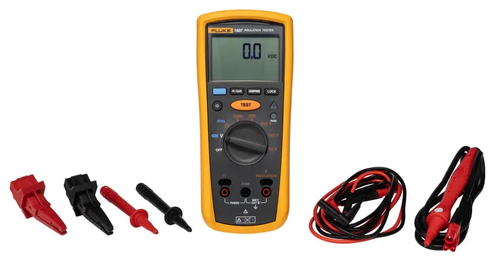 FLUKE 1507 Fluke 1507 Тестер изоляции, 50 В мин., 1000 В макс., 10 ГОм CAT III, CAT IV