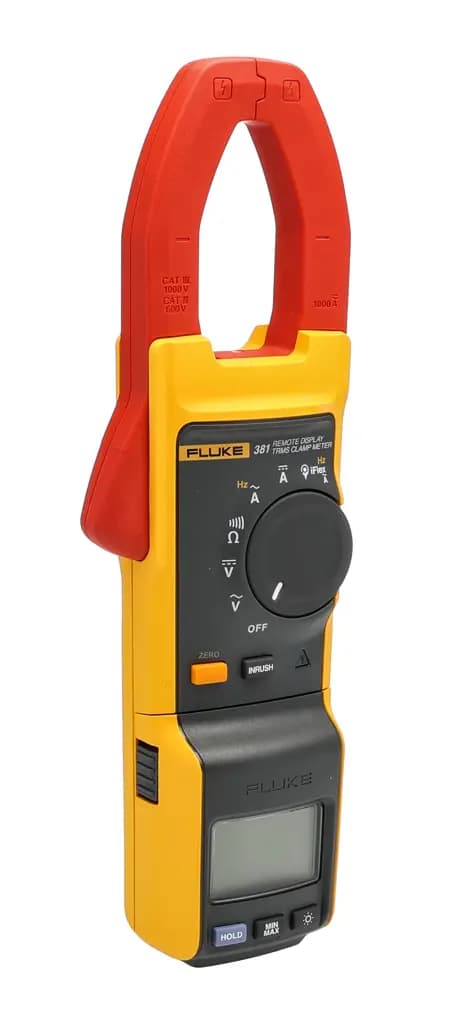 FLUKE 381 Fluke 381 Измерительные клещи, 999,9 А 2500 А 1000 В постоянного тока 1000 В переменного тока CAT IV, CAT III Бесконтактный детектор напряжения
