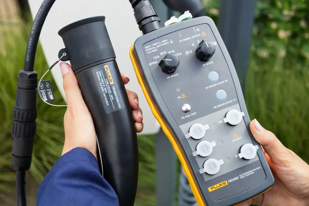 FLK-FEV300/TY2 Комплект адаптеров Fluke Test для зарядных станций электромобилей FLK-FEV300/TY2 Разъем типа 2