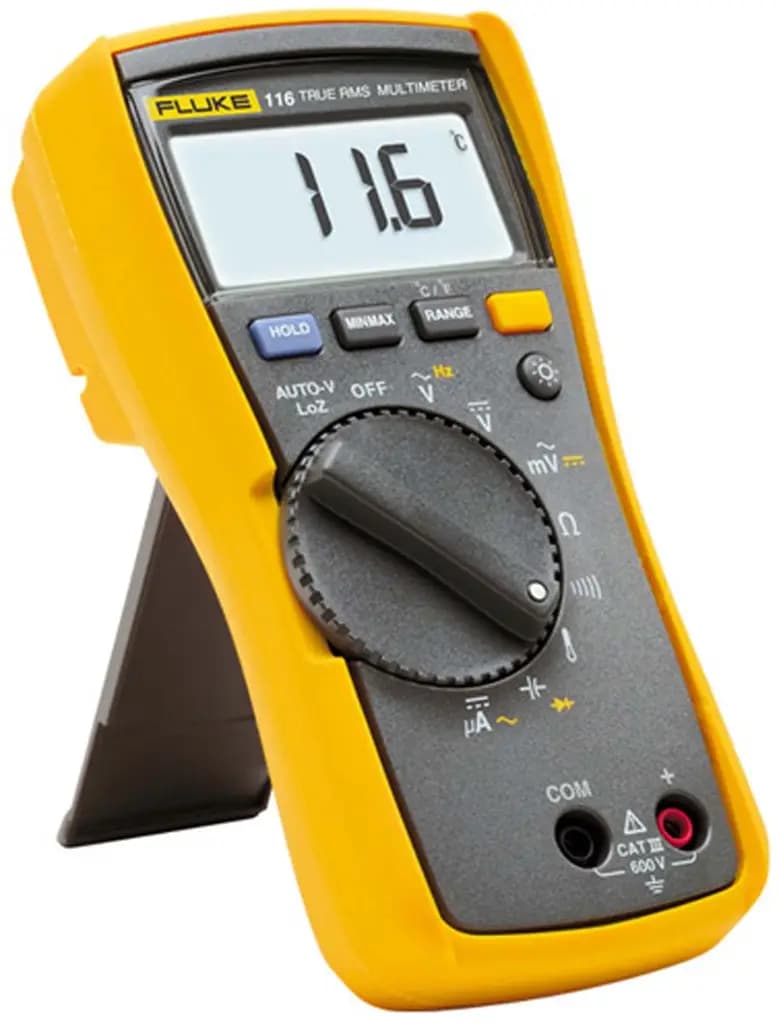 FLUKE 116 евро Ручной цифровой мультиметр Fluke 116 True RMS, 600 мкА переменного тока, 600 мкА постоянного тока, 600 В переменного тока