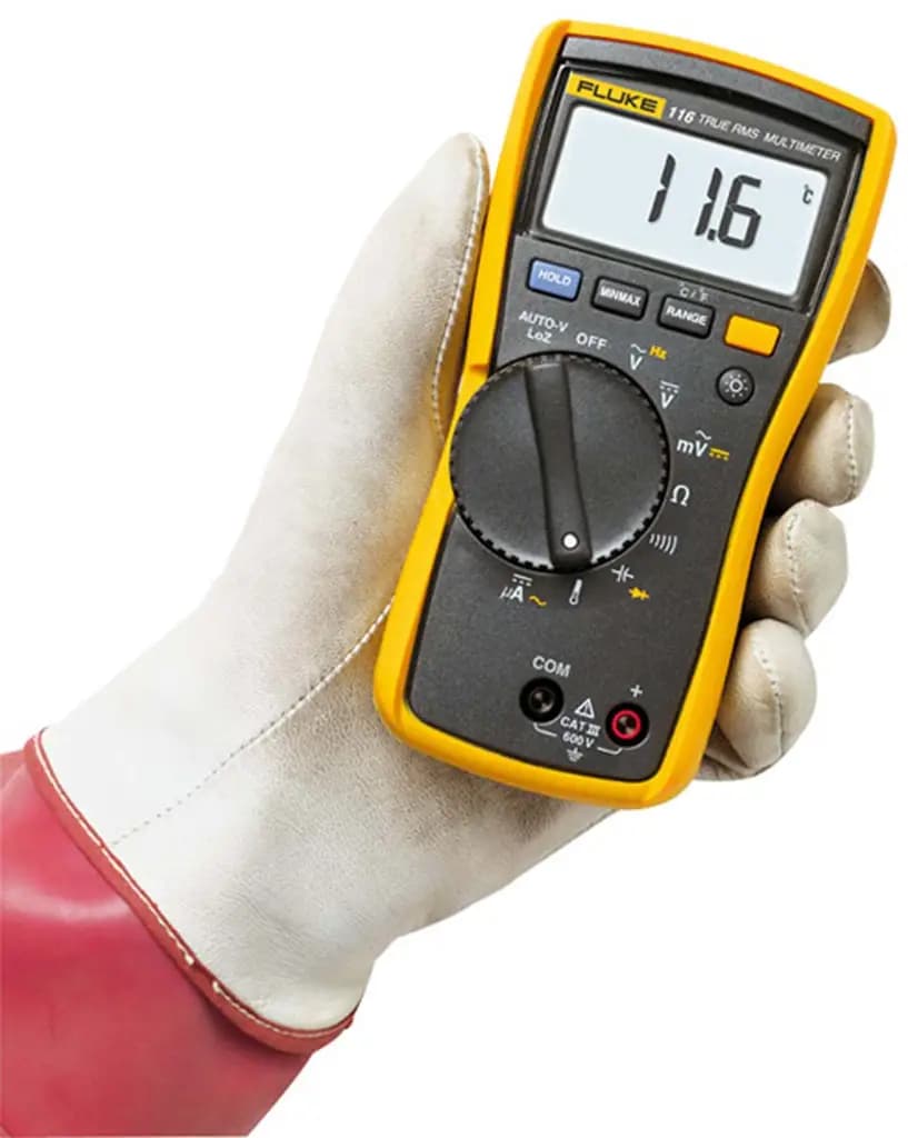 FLUKE 116 евро Ручной цифровой мультиметр Fluke 116 True RMS, 600 мкА переменного тока, 600 мкА постоянного тока, 600 В переменного тока