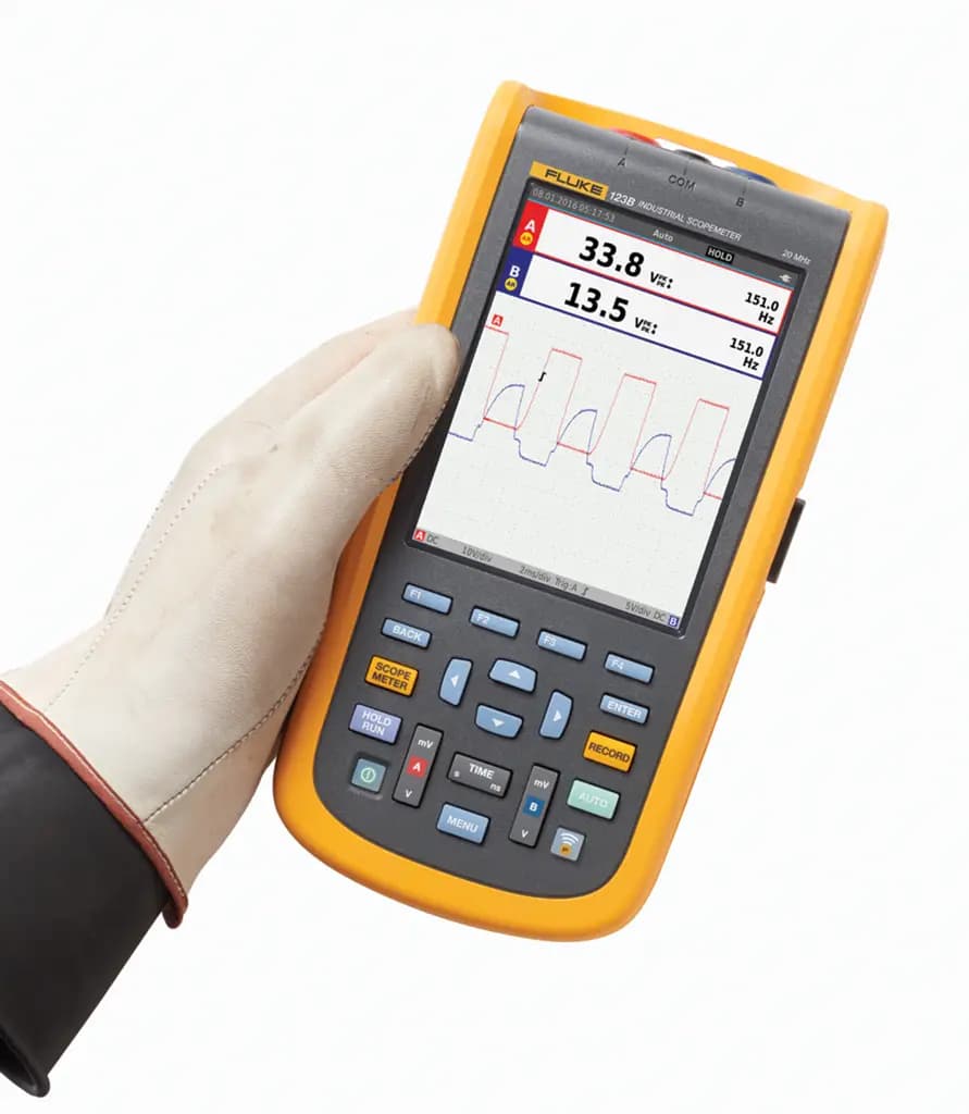 FLUKE 123B/INT Серия Fluke 120B, ручной осциллограф, 20 МГц, 2 канала