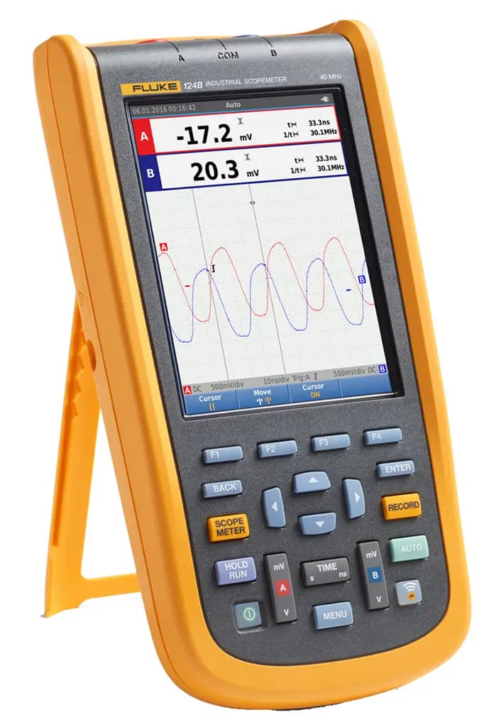 FLUKE 124B/INT Серия Fluke 120B, ручной осциллограф, 40 МГц, 2 канала