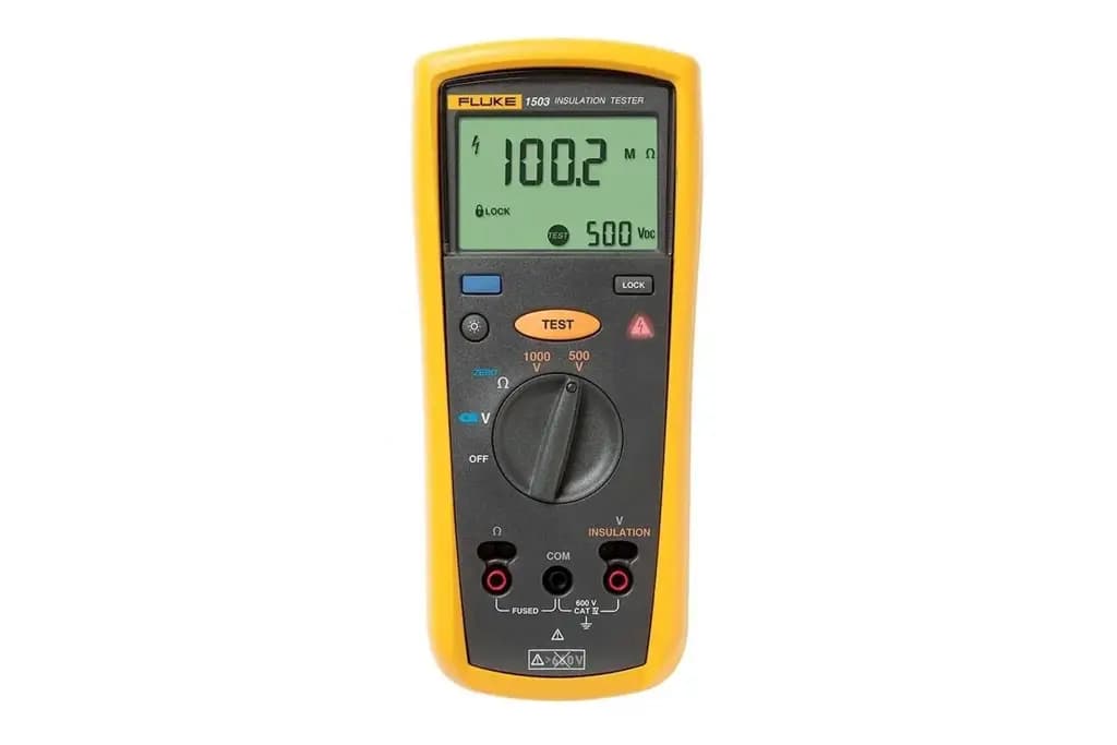 FLUKE 1503 Fluke 1503 Тестер изоляции, 500 В мин., 1000 В макс., 2000 мОм CAT IV, CAT III