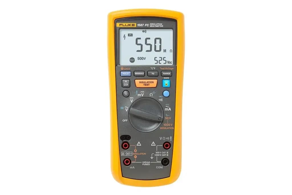 FLUKE 1587 FC Fluke 1587 FC Тестер изоляции, 50 В мин, 1000 В макс, 2 ГОм CAT IV, CAT III