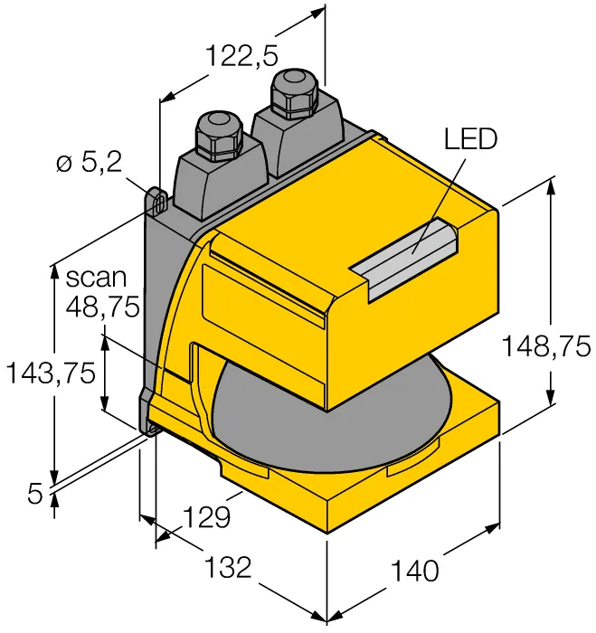 Безопасность персоналалазерный сканер - AG4-4E - 3082137 Turck