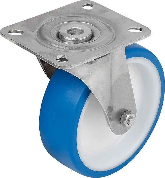 Norelem 95046-01_L Swivel castors, stainless steel, for sterile areas