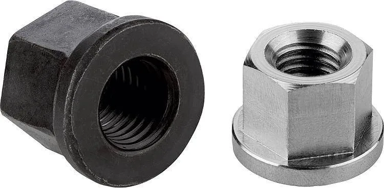 Гайки шестигранные высотой 1,5D, с фланцем, DIN 6331 расширенный Kipp K0701