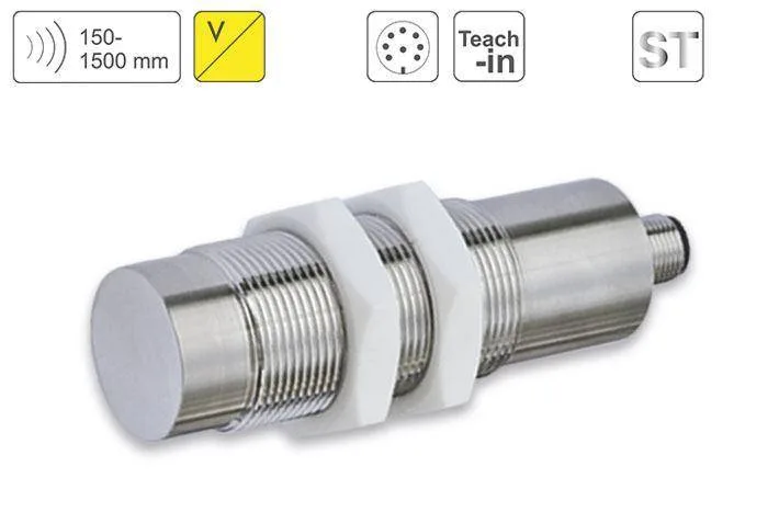 PIL P53-150-M30-U-CM12 Stainless Steel Ультразвуковой датчик расстояния до 1500 mm Расстояние восприятия