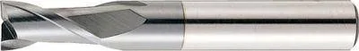 Misumi TiCN Coated Powdered High-Speed Steel Square End Mill, 2-Flute, Short