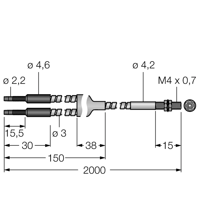 Стеклянное оптоволокноРазветвленное оптоволокно - BMT16.6S-HT - 3064397 Turck