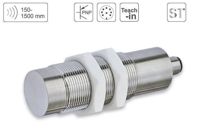 PIL P53-150-M30-PNO-CM12 Stainless Steel Ультразвуковой датчик расстояния до 1500 mm Расстояние восприятия