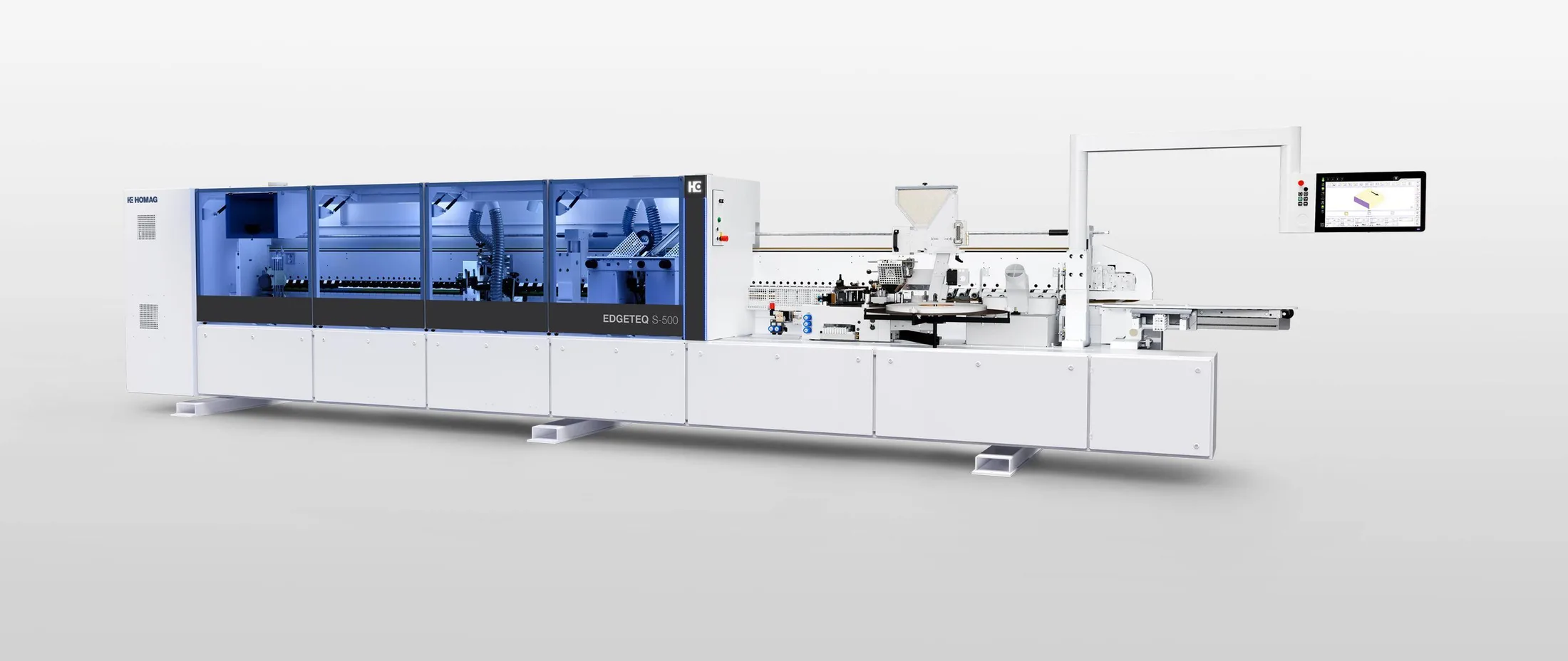 HOMAG Кромкооблицовочные станки EDGETEQ S-500 model 2600: скорость подачи 16–30 м/мин