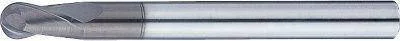 Misumi DLC Coated Carbide Ball End Mill for Aluminum Machining, 2-Flute / Short Model