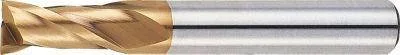 Misumi AS Coated High-Speed Steel Square End Mill, 2-Flute, Short