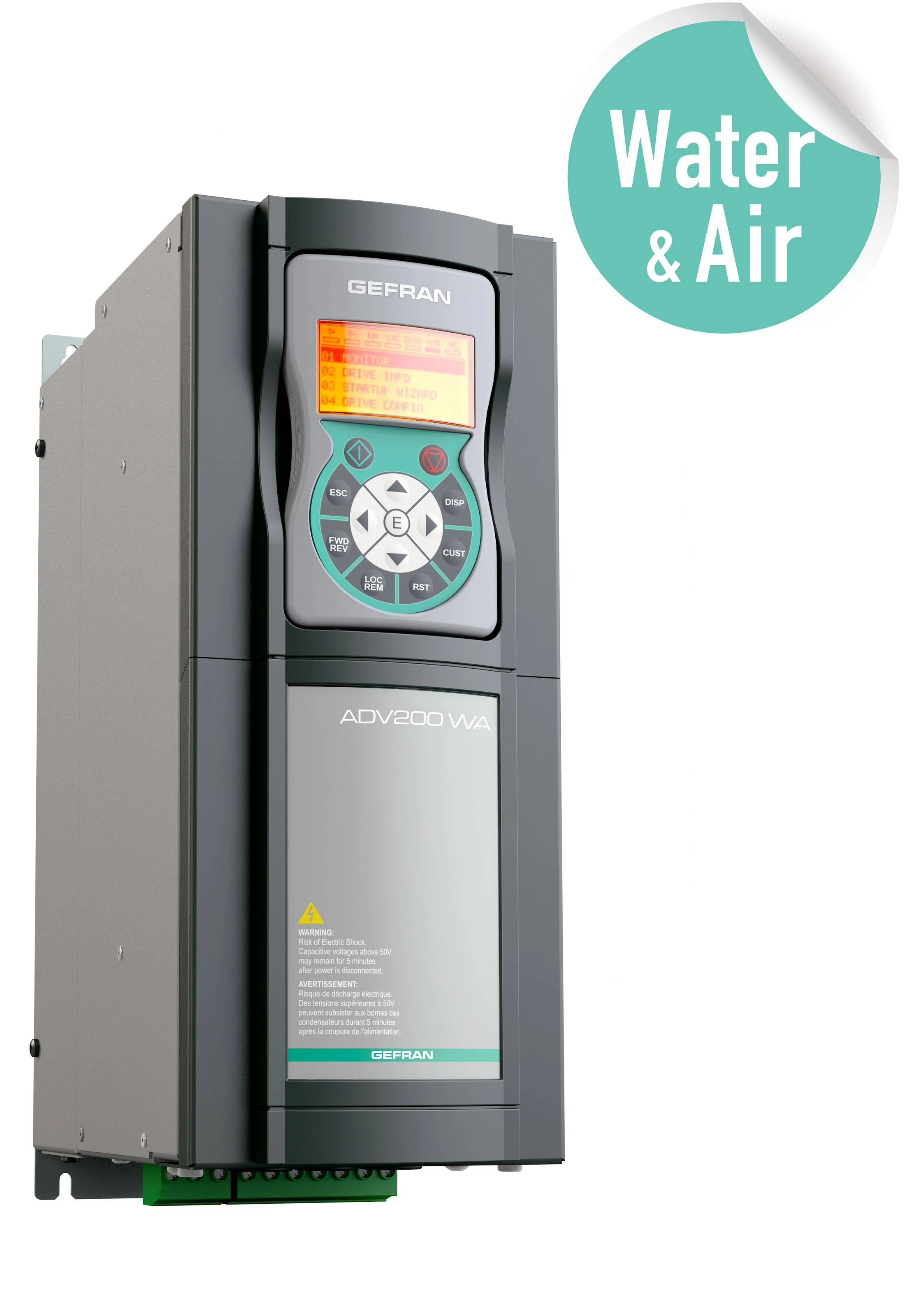 GEFRAN 10233 ADV200 WA Field-Oriented vector inverter for water treatment and HVAC