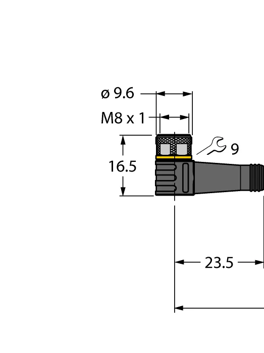 Кабель привода/датчика, ПУРКабельный соединитель - PKW3M-P7X2-7,5-RSC4T/TXL Turck