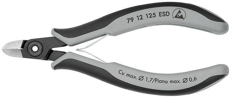 Knipex 79 12 125 ESD Прецизионные кусачки боковые для электроники антистатические ESD