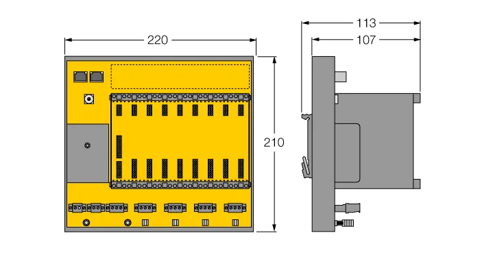 FOUNDATION™ fieldbus Модульная стойка для DPC системы - DPC-49-4RMB - 6882024 Turck