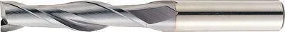 Misumi TiCN Coated Powdered High-Speed Steel Square End Mill, 2-Flute, Long