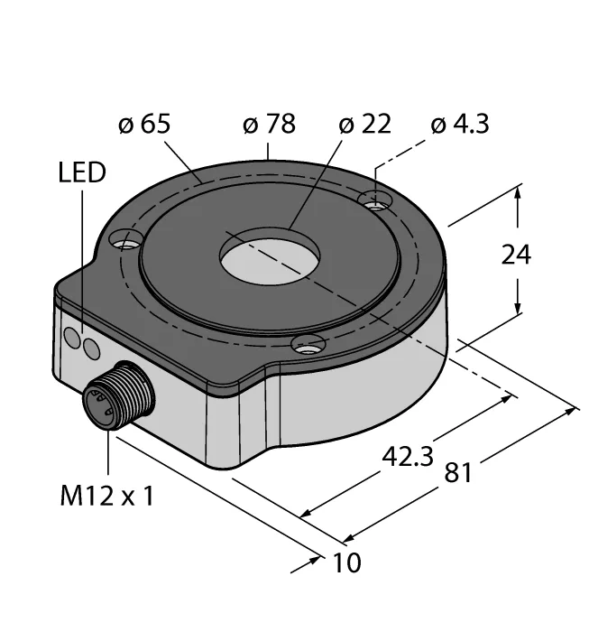 Бесконтактный кодер - Ri360P0-EQR24M0-INCRX2-H1181 - 1590912 Turck