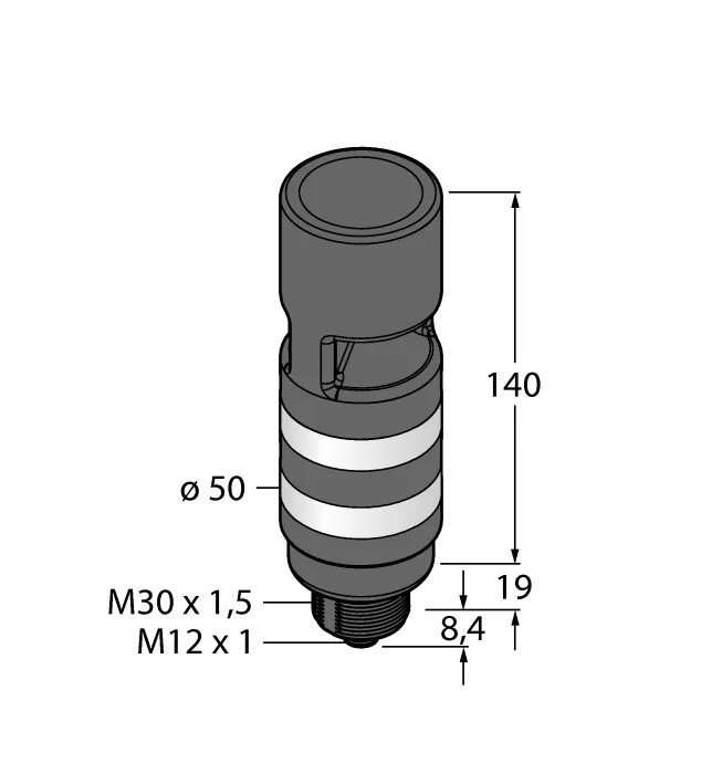Светодиодный индикаторсигнальная колонна - TL50BLGRAOS4Q - 3084661 Turck