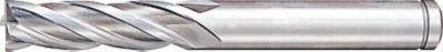Misumi Powdered High-Speed Steel Square End Mill, 4-Flute / Regular / Non-Coated Model