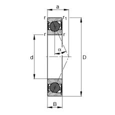 Шпиндельные подшипники HCB7000-E-2RSD-T-P4S