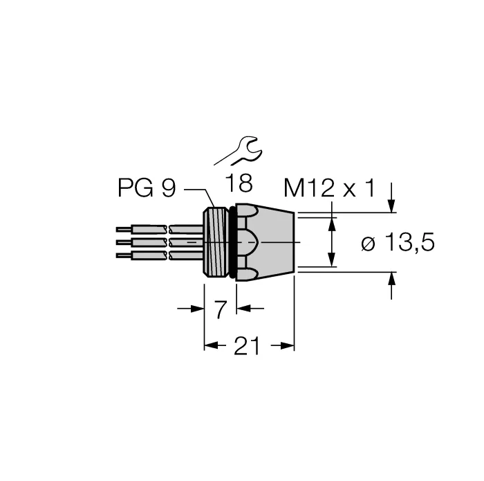 Аксессуары для полевых шинФланцевые соединители - FKV49 - 6603426 Turck