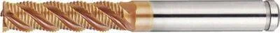 Misumi AS Coated Powdered High-Speed Steel Roughing End Mill, 45° Spiral / Regular, Center Cut