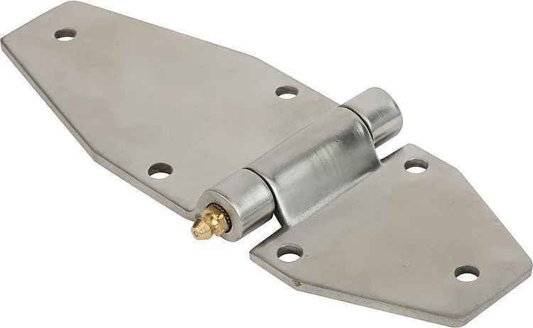 Norelem 27876-05 Strap hinges stainless steel with grease nipple