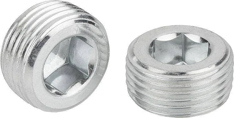 Norelem 28013 Screw plugs with hexagon socket DIN 906, tapered thread