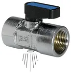 Riegler 103357 Миниатюрный предохранительный шаровый кран, незапирающийся, с вентиляционным отверстием 2,5, G 1/8 IT 377.01