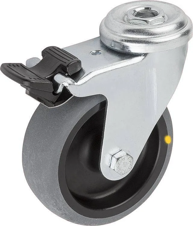 Norelem 95010_LS Swivel castor with stop fix, electrically conductive