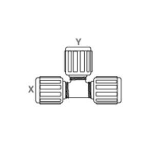Union tee with flare connection GEMU FUT