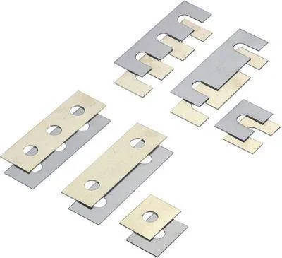 Misumi Square Shims - Slotted and Round Holes