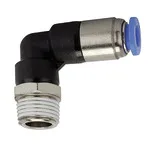 Riegler 110198 Вставной L-образный фитинг, серия Blue, самофиксирующийся, R 1/4 вн. 198.146