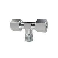 Riegler 112187 T-образный ввинчиваемый фитинг, R 1/4 вн., внешний диаметр трубы O 6, оцинкованная сталь 112187
