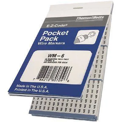 Печатная маркировочная книжка Thomas &amp; Betts WM-6