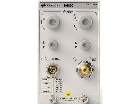 Keysight 86105C Модуль: электрический канал 20 ГГц, оптический канал 9 ГГц, 750-1650 нм, одномодовый и многомодовый