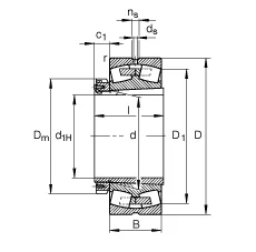 Самоустанавливающийся роликоподшипник 230/530-B-K-MB + H30/530-HG