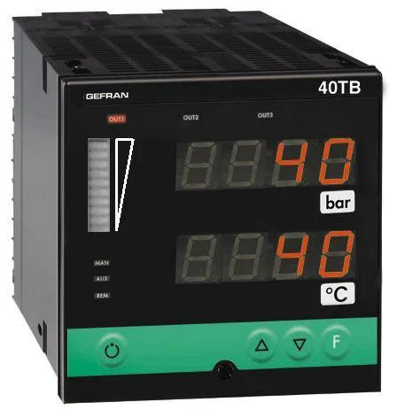 GEFRAN 10133 40TB Indicator/Alarm Unit for temperature and pressure inputs, double display