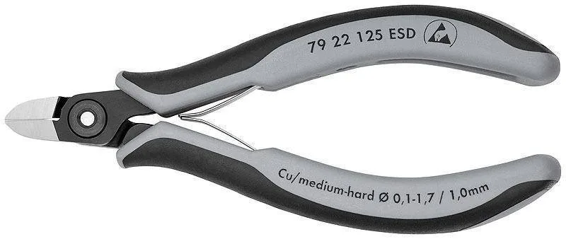 Knipex 79 22 125 ESD Прецизионные кусачки боковые для электроники антистатические ESD