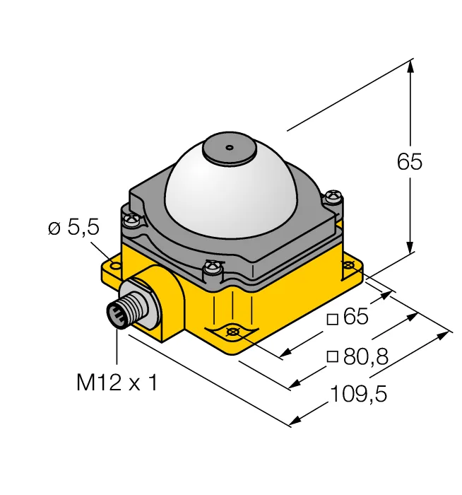 Светодиодный индикатормаяк со звуковым сигналом - K80LGRAL1YPQ - 3079484 Turck