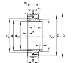 Самоустанавливающийся роликоподшипник 22240-E1-K + AH2240