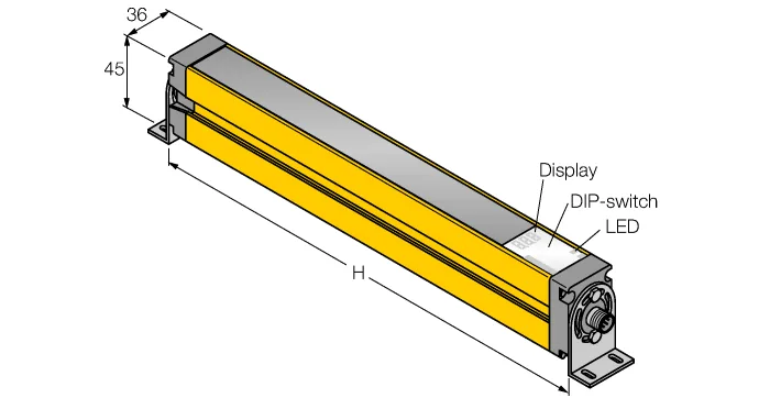 Световая завеса безопасности Излучатель - SLSE14-1800Q8 - 3073362 Turck